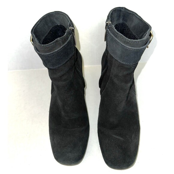 La Canadienne Women’s Jesse Black Suede Ankle Boot Size 7M Waterproof Square Toe - Picture 7 of 12